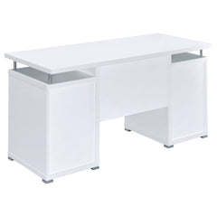 Tracy 55-inch 2-drawer Office Computer Desk White - What&