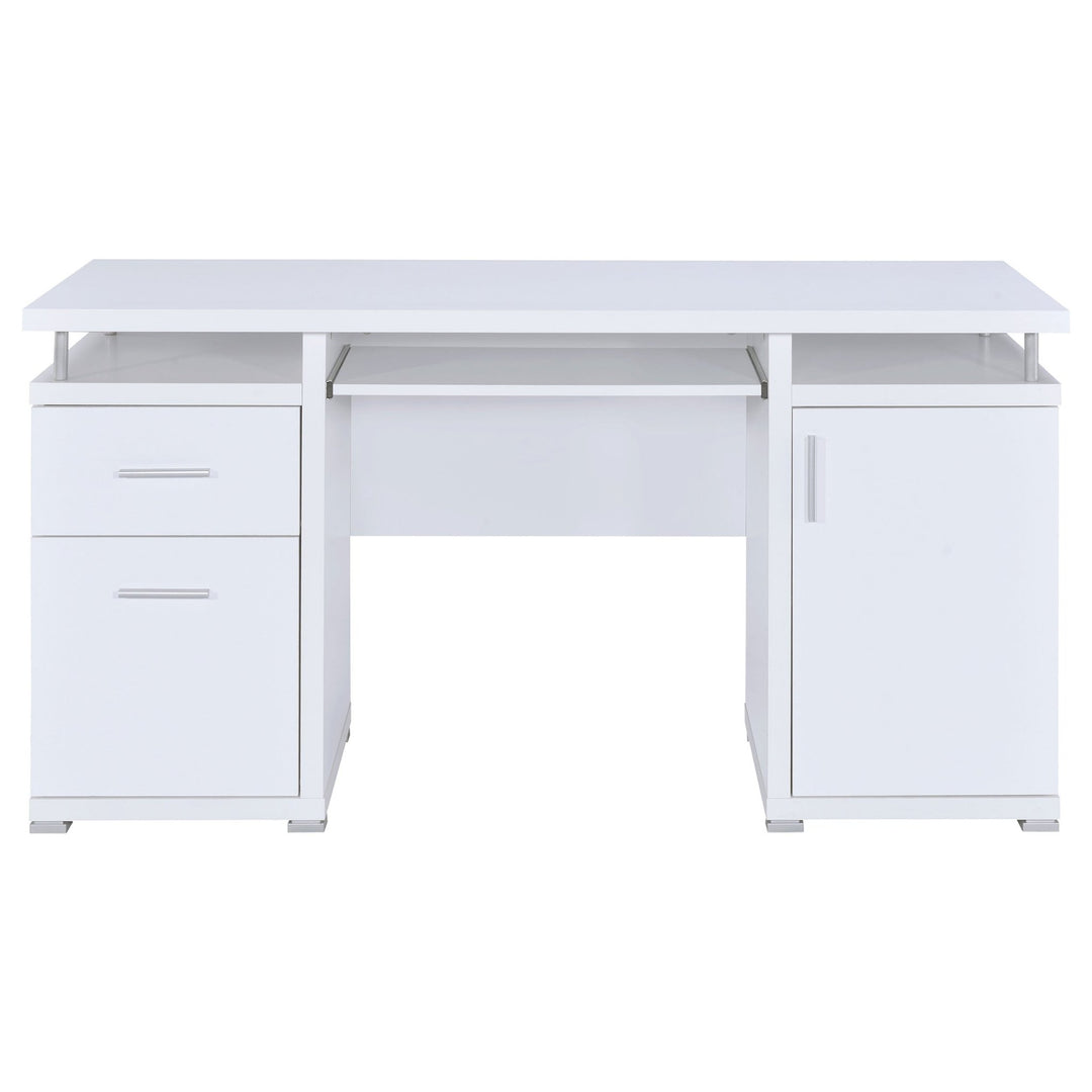 Tracy 55-inch 2-drawer Office Computer Desk White - What&