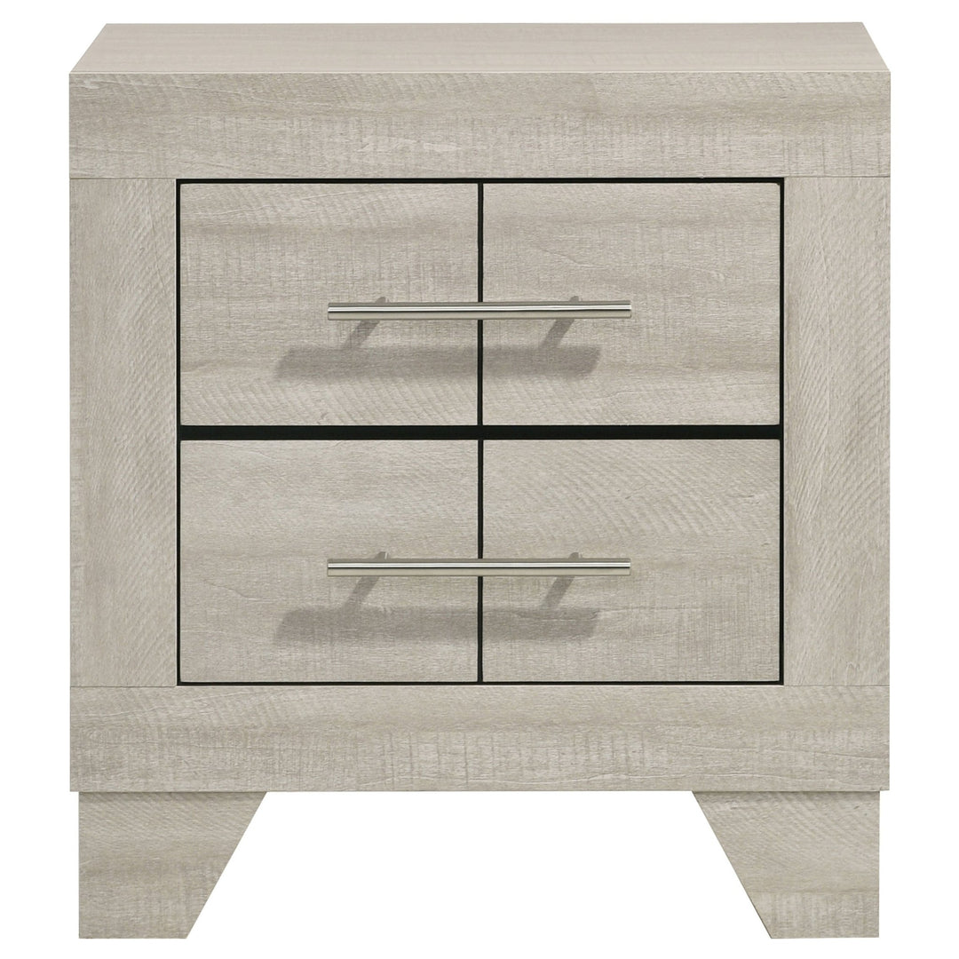 Trenton 2-drawer Nightstand Bedside Table Rustic Cream - What&