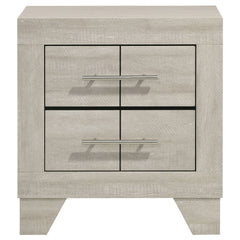 Trenton 2-drawer Nightstand Bedside Table Rustic Cream - What&