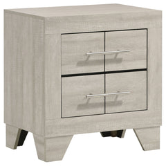 Trenton 2-drawer Nightstand Bedside Table Rustic Cream - What&
