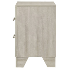 Trenton 2-drawer Nightstand Bedside Table Rustic Cream - What&