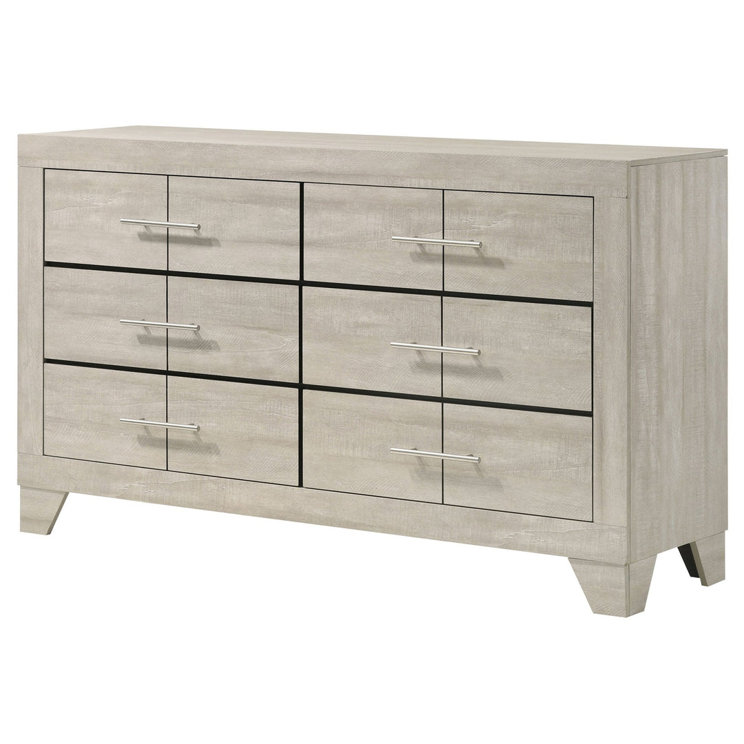 Trenton 6-drawer Bedroom Dresser Rustic Cream - What&