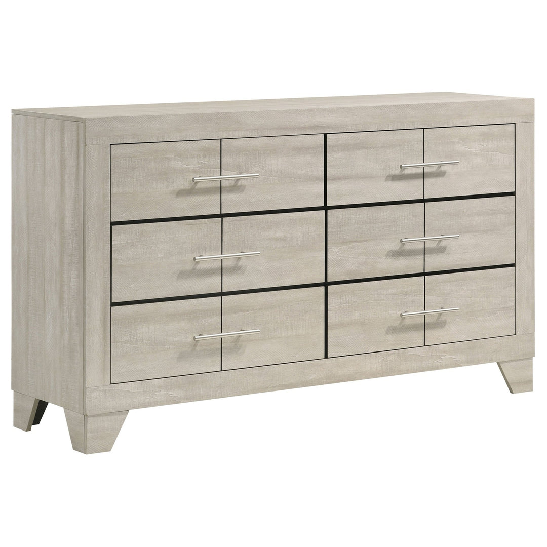 Trenton 6-drawer Bedroom Dresser Rustic Cream - What's New Furniture Portland