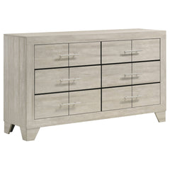 Trenton 6-drawer Bedroom Dresser Rustic Cream - What&