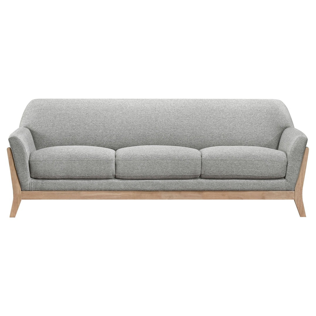 Vaughn Fabric Upholstered Flared Arm Sofa Grey - What&