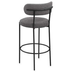 Viola Boucle Upholstered Bar Chair Grey (Set of 2) - What&