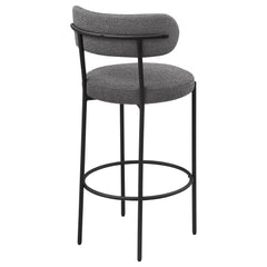 Viola Boucle Upholstered Bar Chair Grey (Set of 2) - What&