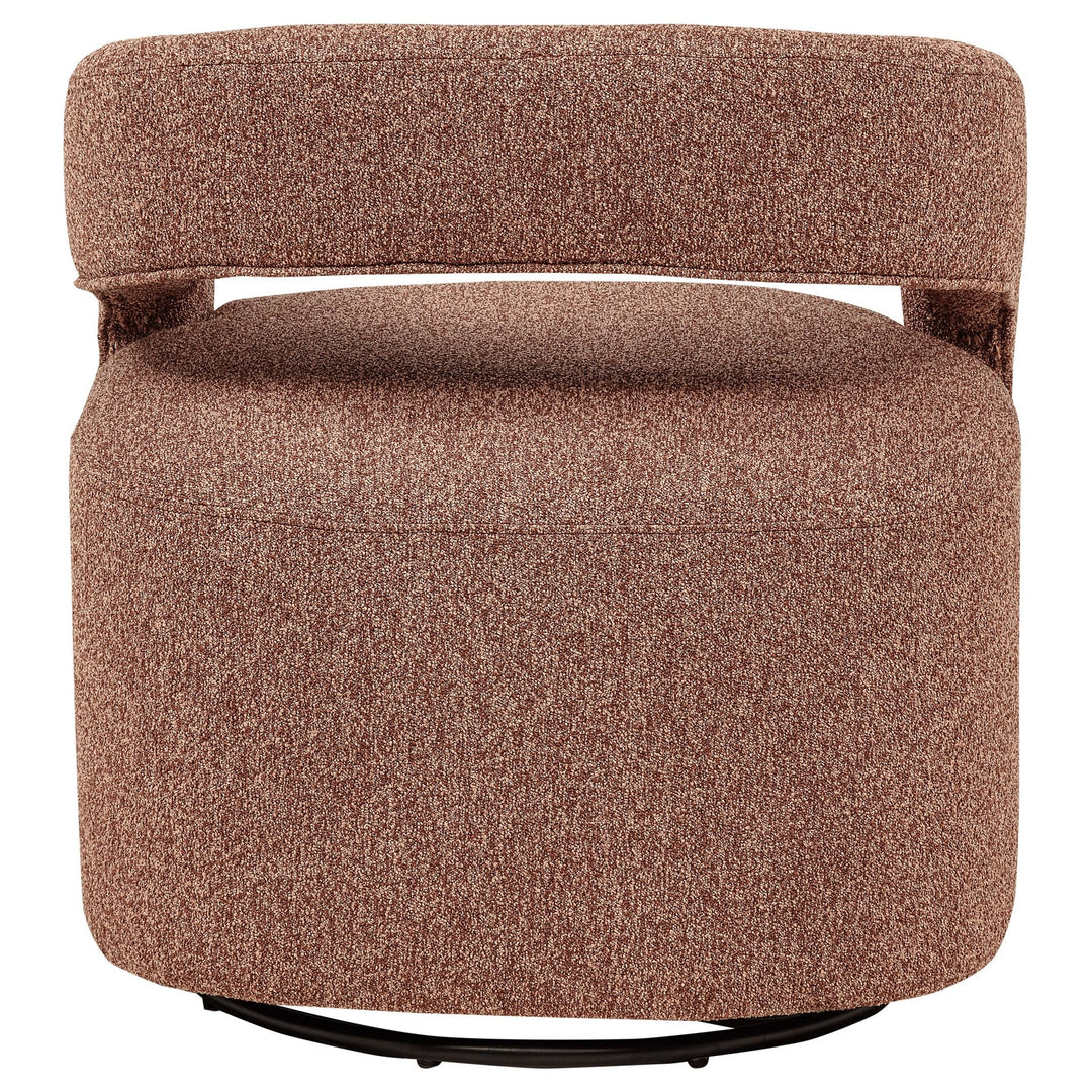 Westhill Boucle Upholstered Swivel Accent Chair Berry - What&