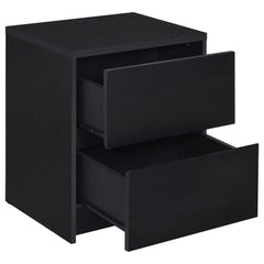 Westpark 2-drawer Nightstand LED Lights and USB Black - What&