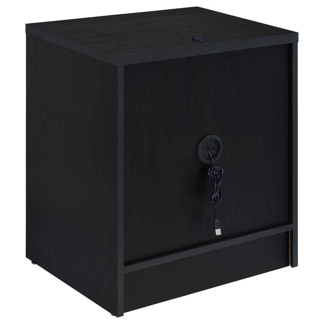 Westpark 2-drawer Nightstand LED Lights and USB Black - What&