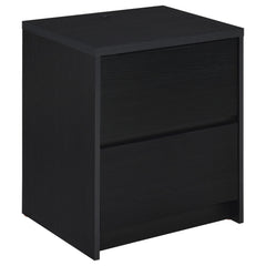 Westpark 2-drawer Nightstand LED Lights and USB Black - What&