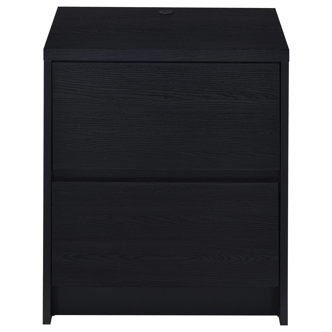 Westpark 2-drawer Nightstand LED Lights and USB Black - What&