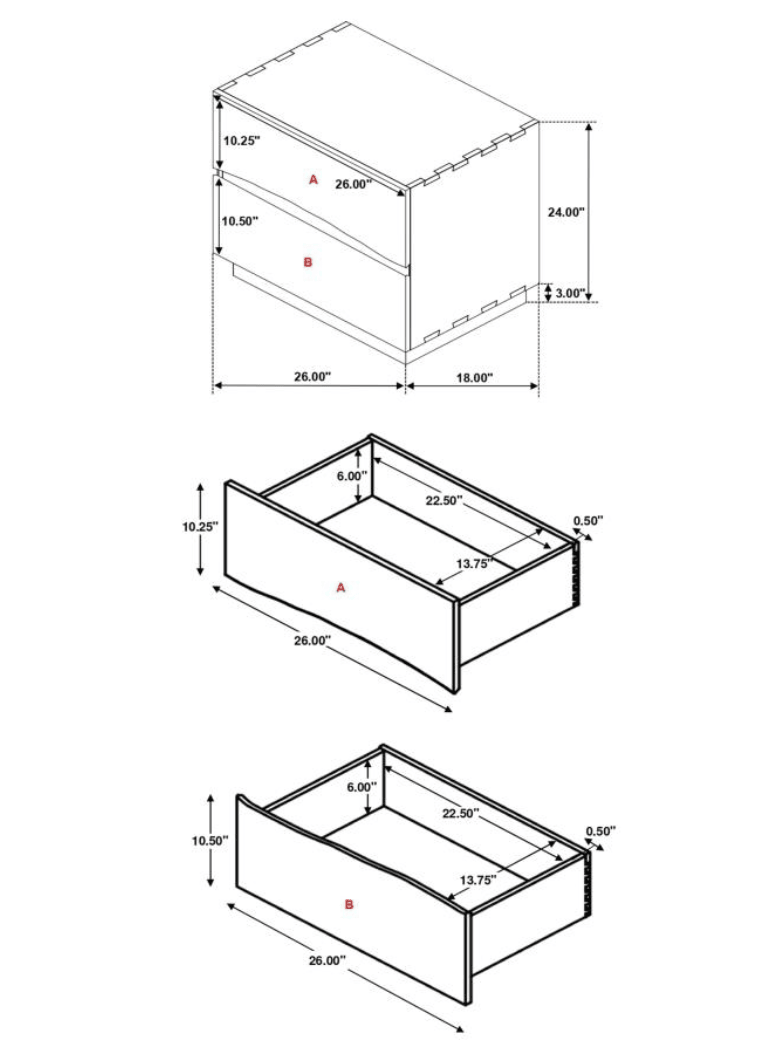 Winslow 2-Drawer Nightstand - What&