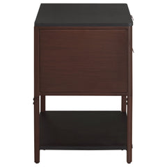 Zimmerlee 2-drawer Side Table with Shelf Rust Brown - What&