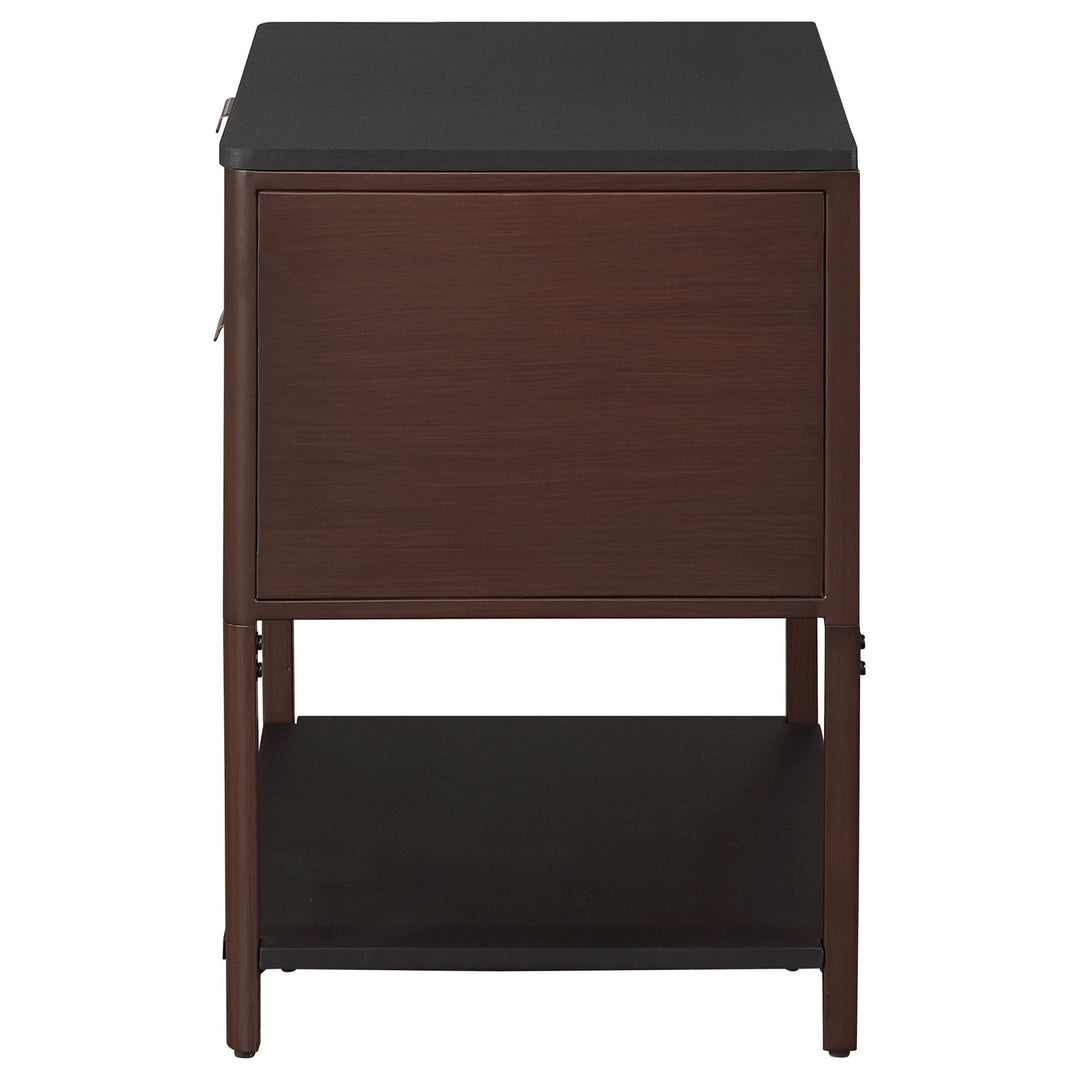Zimmerlee 2-drawer Side Table with Shelf Rust Brown - What&
