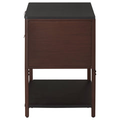 Zimmerlee 2-drawer Side Table with Shelf Rust Brown - What&