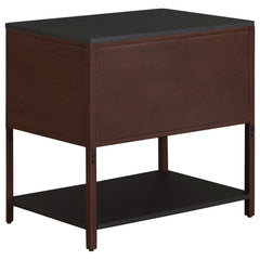 Zimmerlee 2-drawer Side Table with Shelf Rust Brown - What&