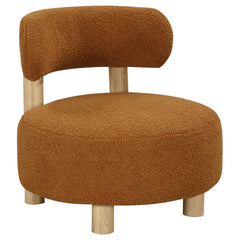 Zonie Boucle Upholstered Barrel Back Accent Chair Orange - What&