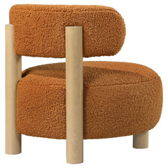 Zonie Boucle Upholstered Barrel Back Accent Chair Orange - What&