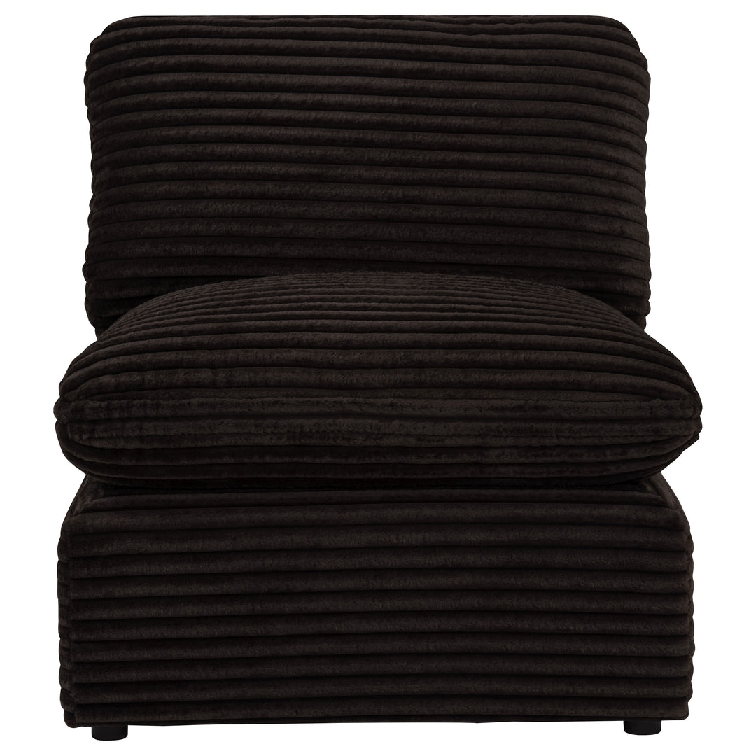 Collins Modular Armless Chair Chocolate Brown - What&