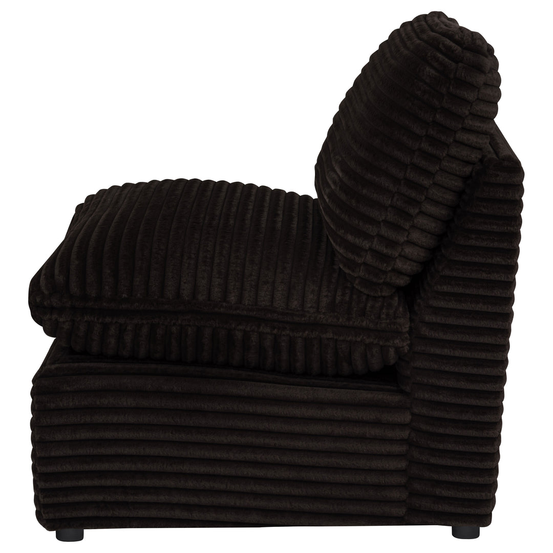 Collins Modular Armless Chair Chocolate Brown - What&