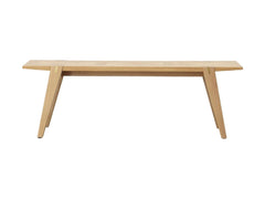 Colton Dining Bench With Brass Accents in Natural Brass - wood dining bench with brass accents by LH Imports - Whats New Furniture Portland OR