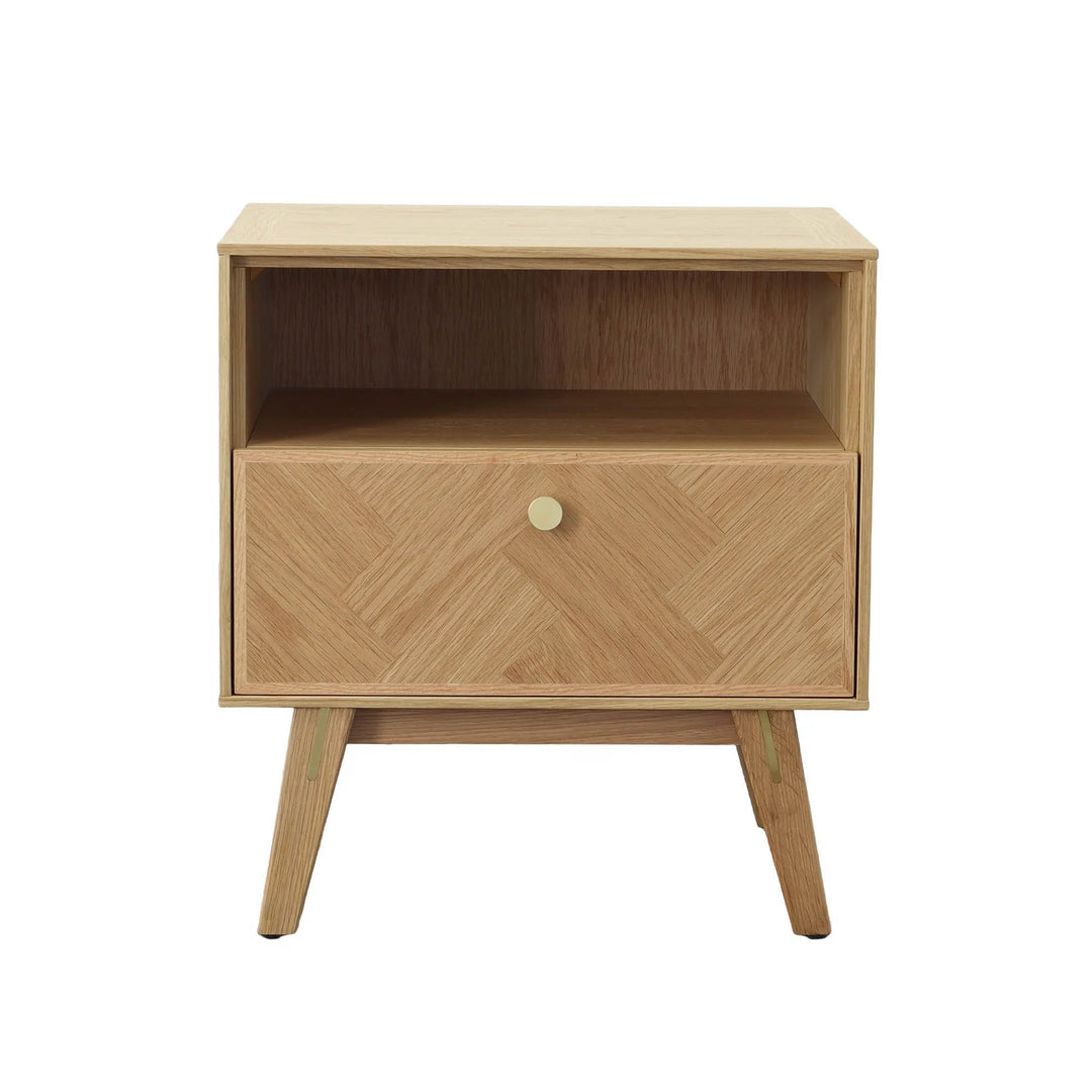 Colton Nightstand in Natural Brass - natural oak nightstand by LH Imports - Whats New Furniture Portland OR