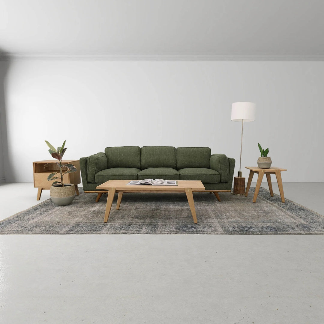 Colton Nightstand in Natural Brass living room setting - natural oak nightstand by LH Imports - Whats New Furniture Portland OR