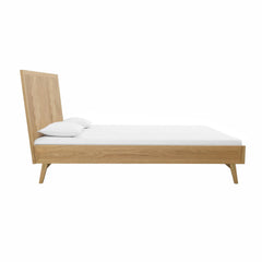 Colton Queen Bed Frame in Natural fabric closeup - queen natural wood bed frame by LH Imports - Whats New Furniture Portland OR
