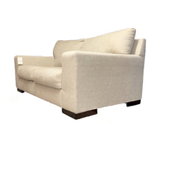 Comfy Cream Loveseat detail view - Whats New Furniture - Portland, Oregon