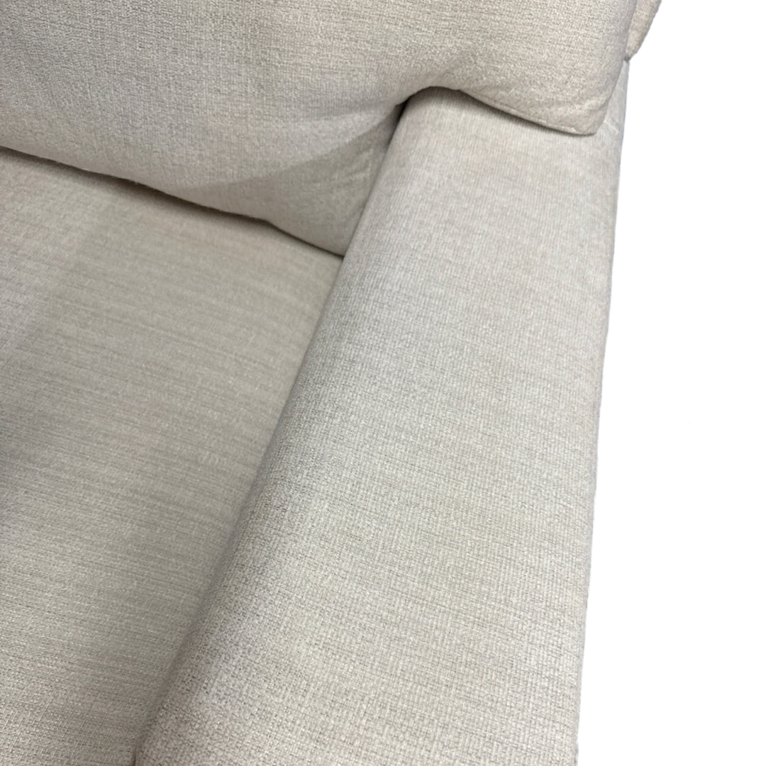 Comfy Cream Loveseat detail view 3 - Whats New Furniture - Portland, Oregon