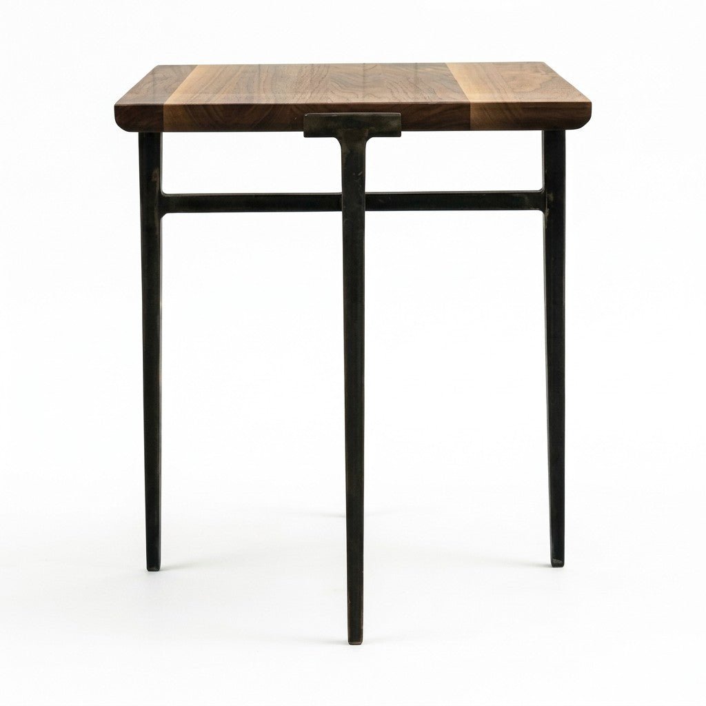 Accent Table with Brass Legs - consignment furniture Portland