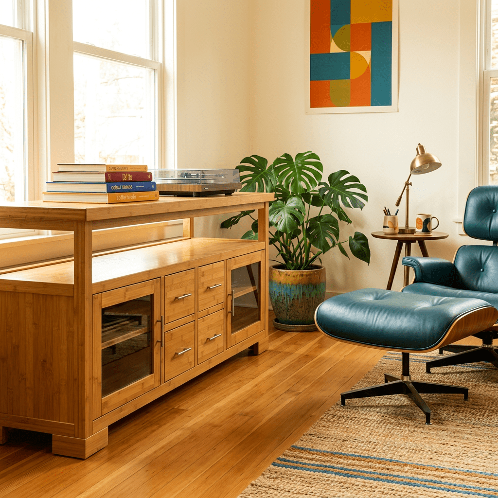 Bamboo Media Cabinet - view 5