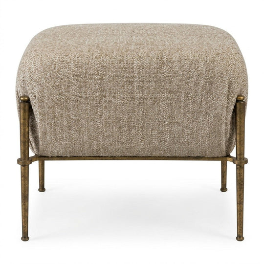 Beige Custom Designer Ottoman - consignment furniture Portland