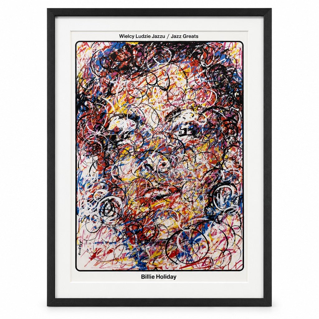 Multicolor abstract framed wall art in portrait orientation with energetic brushstrokes