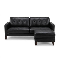 Black Leather Sofa Set - consignment furniture Portland