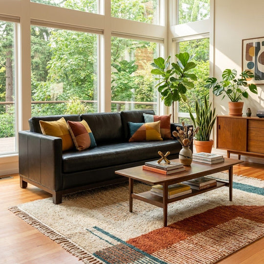 Black Mid-Century Sofa - view 5
