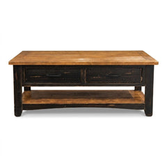 Black &amp; Oak Coffee Table - consignment furniture Portland