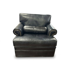 Black Swivel Armchair - view 2
