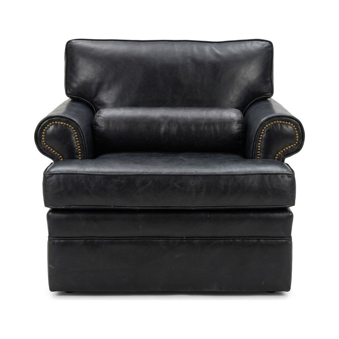 Black Swivel Armchair - consignment furniture Portland