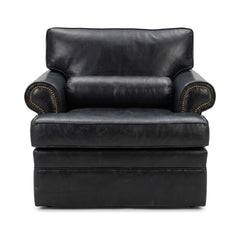 Black Swivel Armchair - consignment furniture Portland