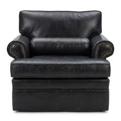 Black Swivel Armchair - consignment furniture Portland