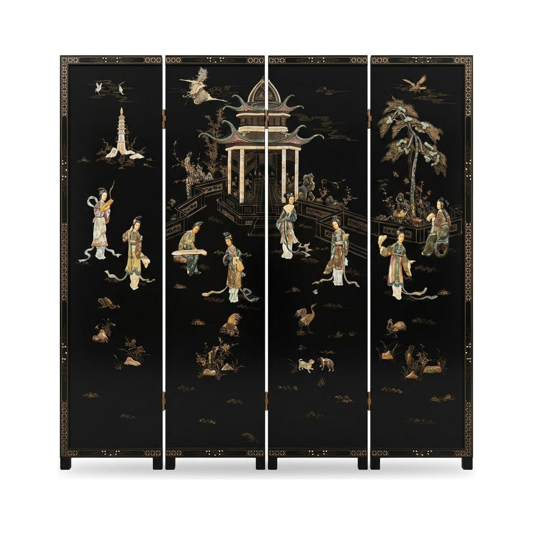 Black Vintage Room Divider - consignment furniture Portland