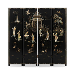 Black Vintage Room Divider - consignment furniture Portland