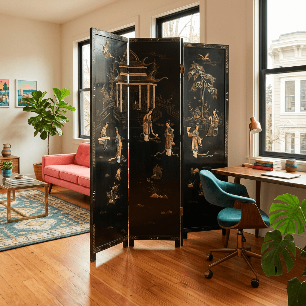 Black Vintage Room Divider - view 5