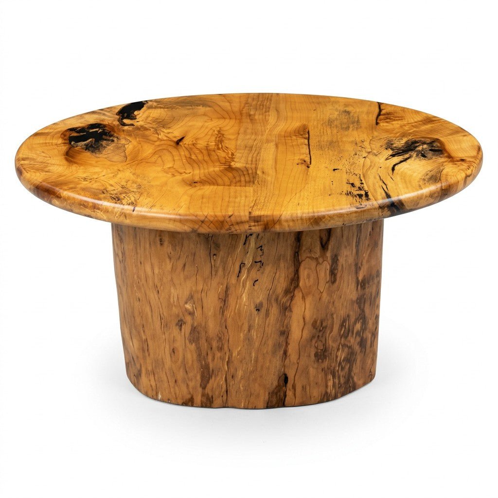 Blonde Myrtle Wood Coffee Table - consignment furniture Portland