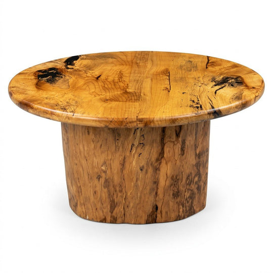 Blonde Myrtle Wood Coffee Table - consignment furniture Portland