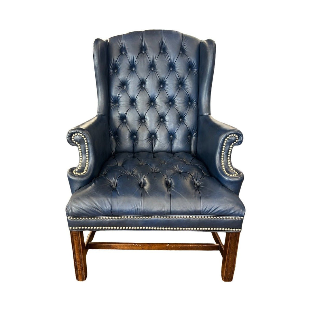 Blue Chesterfield Armchair - view 4