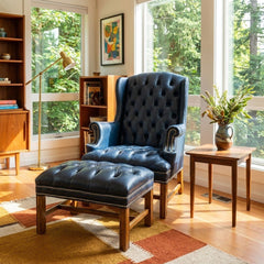 Blue Chesterfield Armchair - view 5